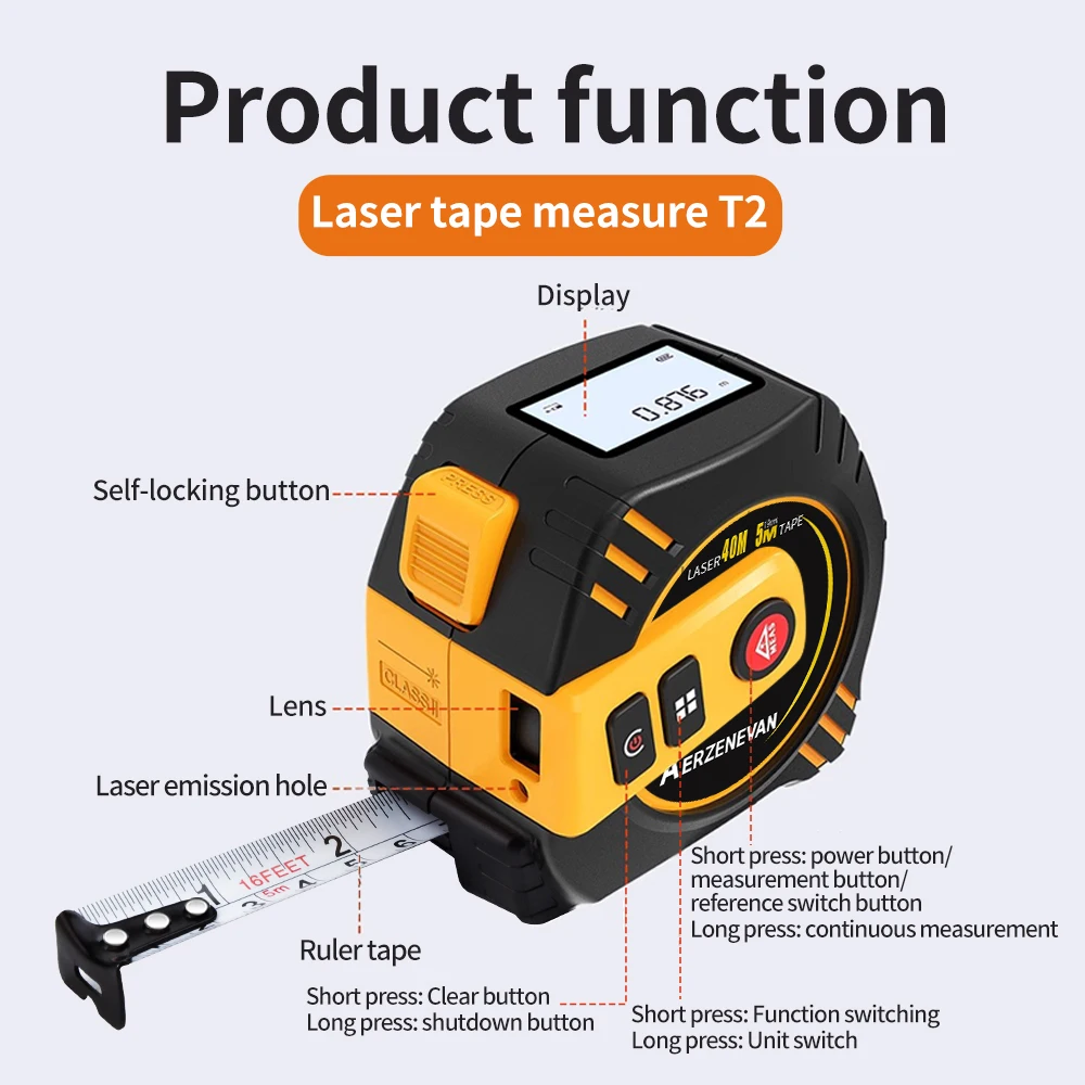 80m Laser Tape Measure Tape Me - Industrial Laser Sensor recension och pris