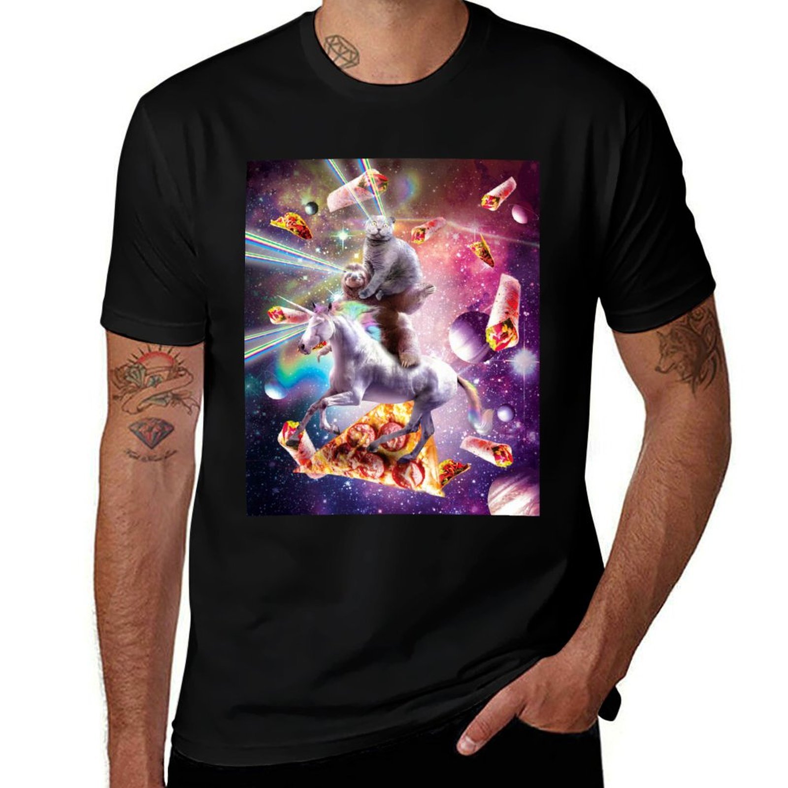 Laser Eyes Space Cat On Sloth  - Industrial Laser Printing recension och pris