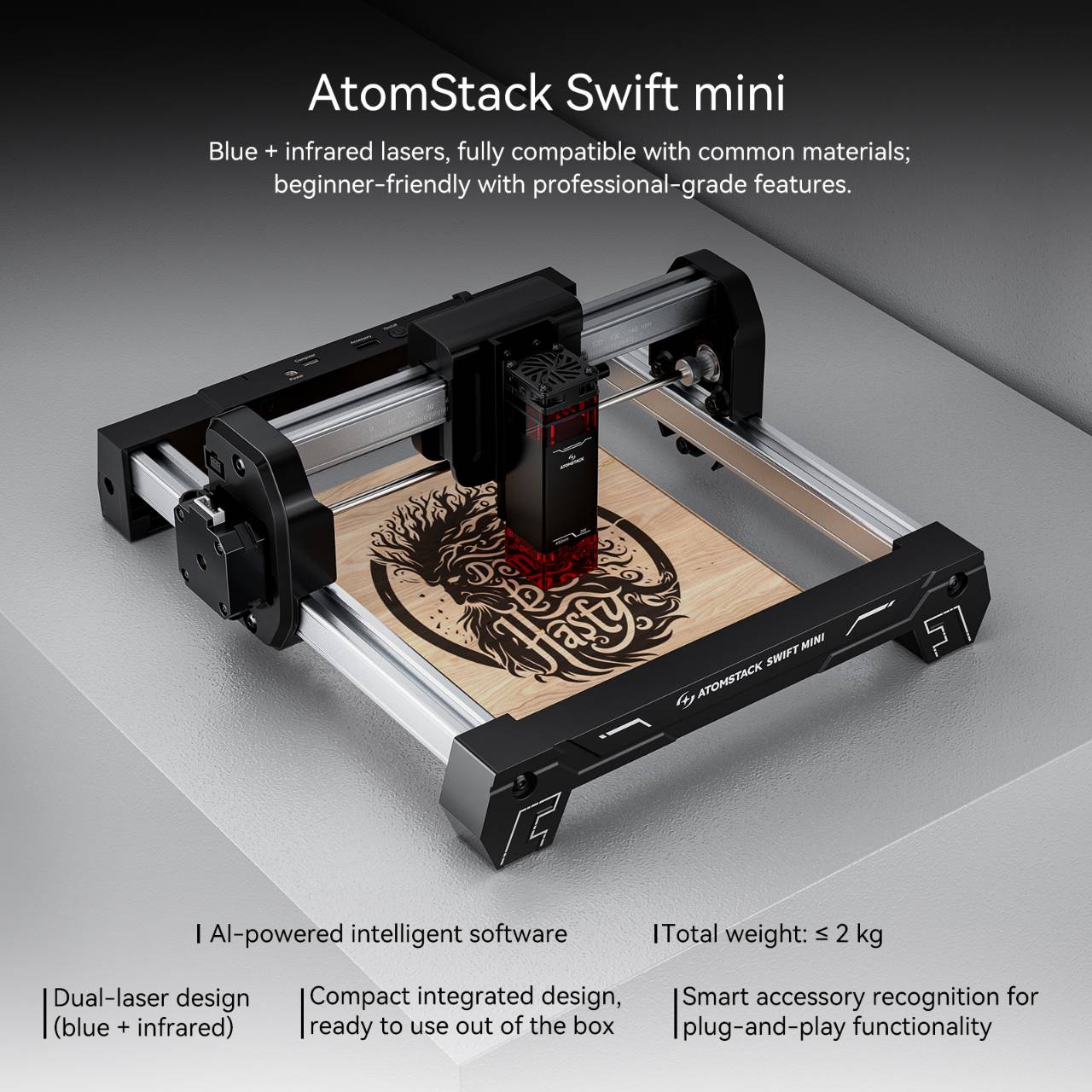 ATOMSTACK Swift Mini Laser Eng - Industrial Laser Printing recension och pris