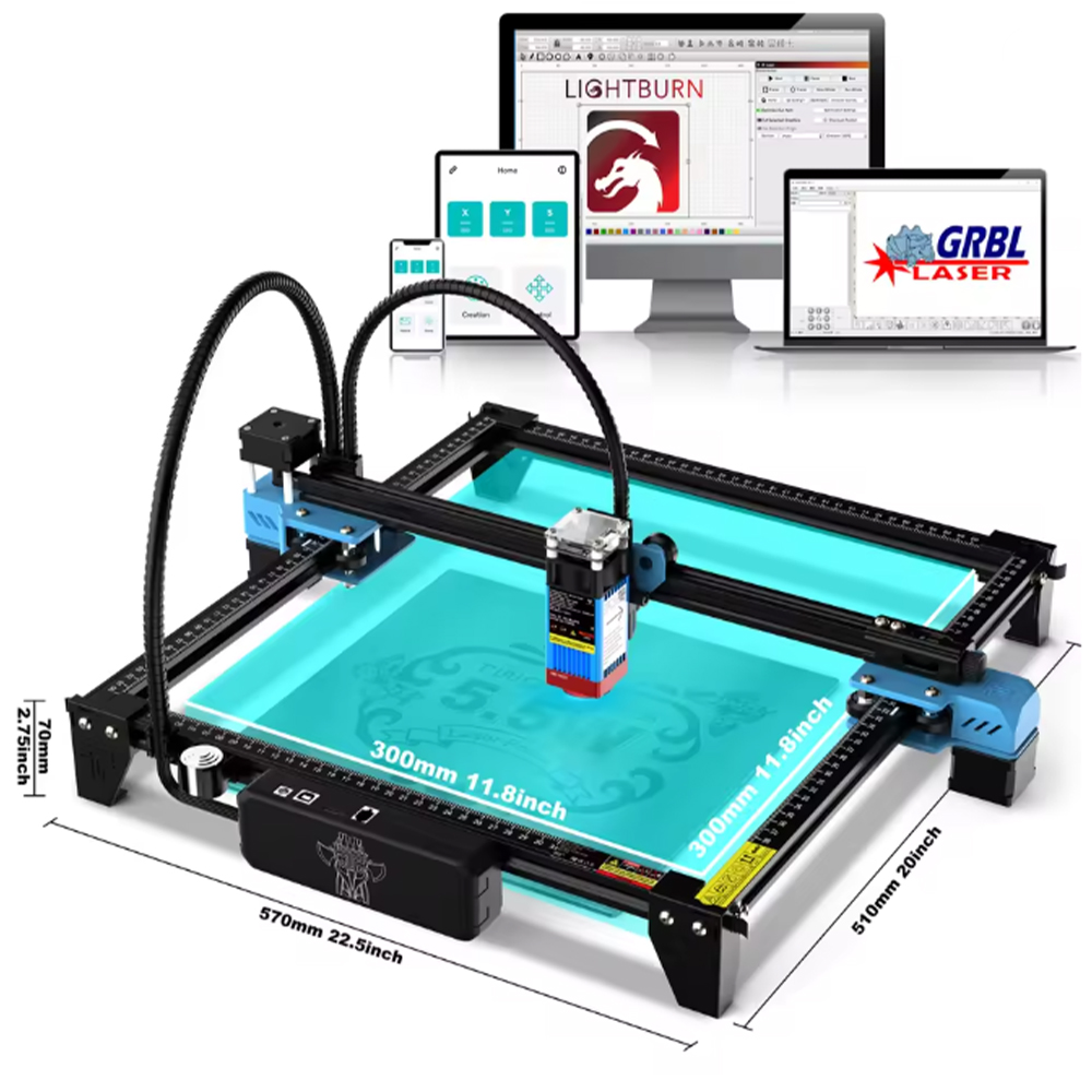 TwoTrees TTS-55 Pro/TTS-10 Pro - Rotary Axis Laser Engraver recension och pris