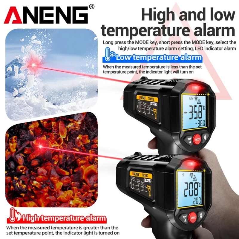 ANENG TH202 Non-contact Infrar - Industrial Laser Thermometer Gun recension och pris